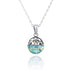 Round Filigree Style Roman Glass Pendant